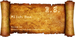 Milch Bea névjegykártya